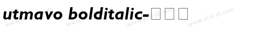 utmavo bolditalic字体转换
